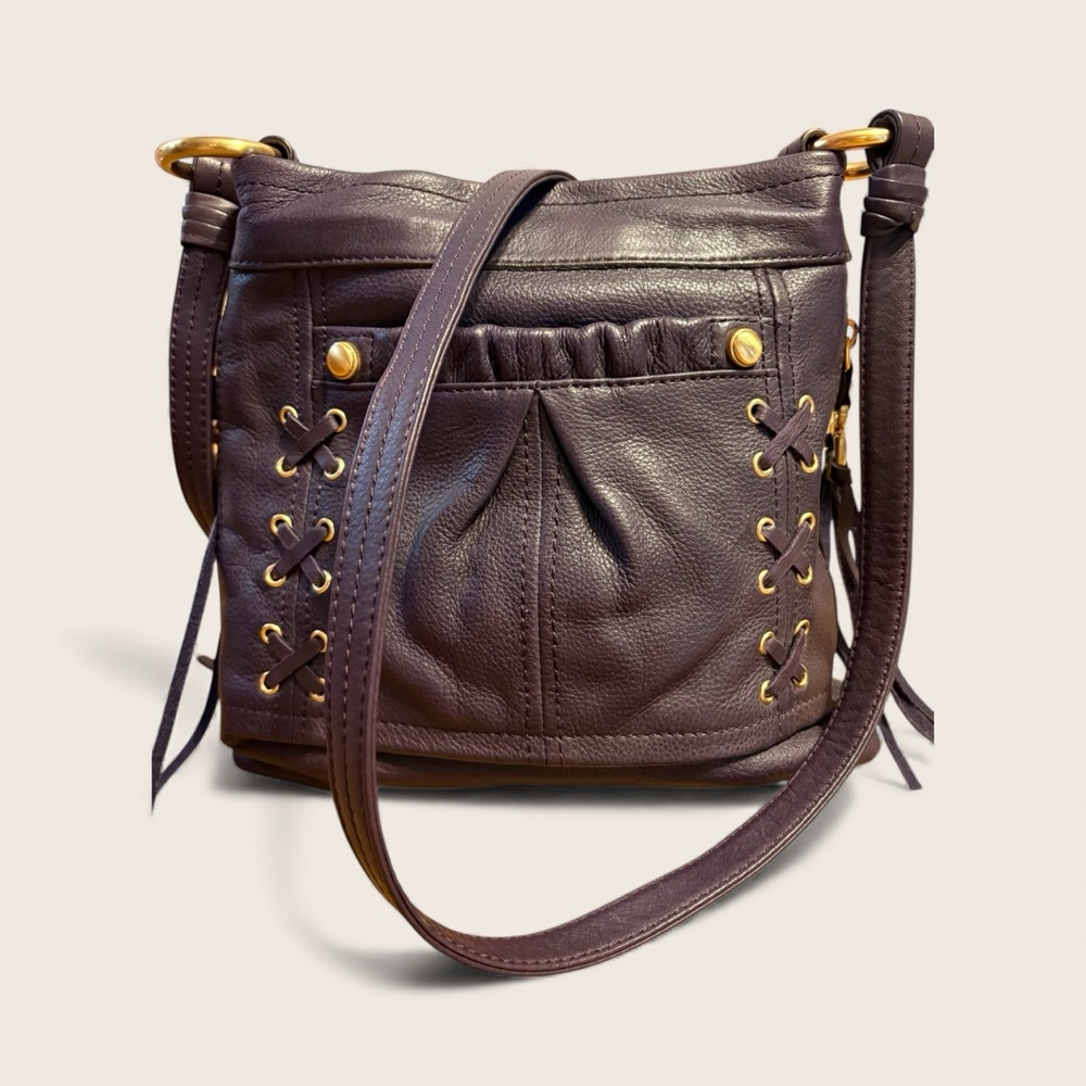 B. Makowsky Dark Brown Crossbody Bag